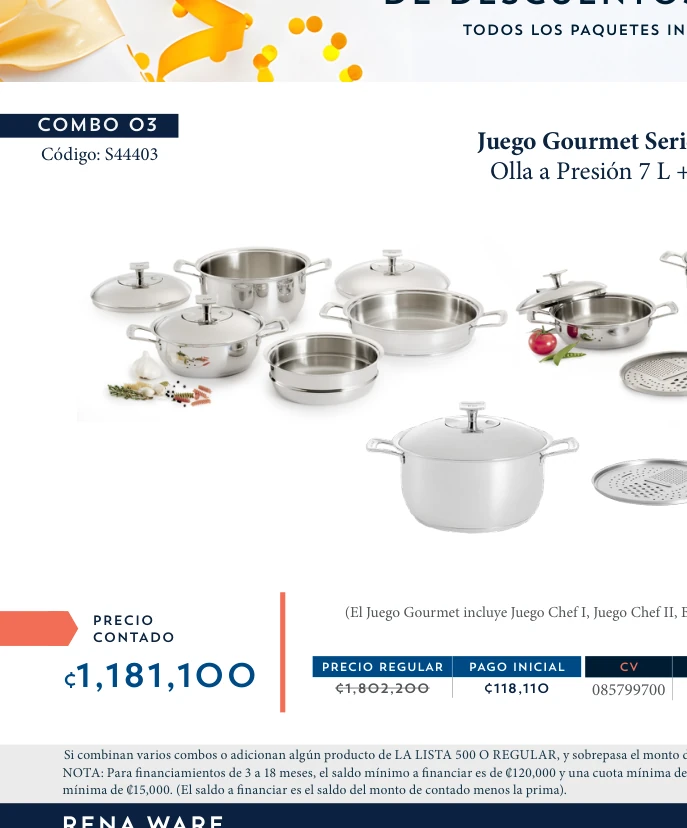 Juego Gourmet Serie Zylstra 17 piezas + Olla a Presión 7 L + Juego de Espátulas