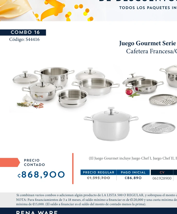 Juego Gourmet Serie Zylstra 17 piezas + Cafetera Francesa/Chocolatera 1.3 L