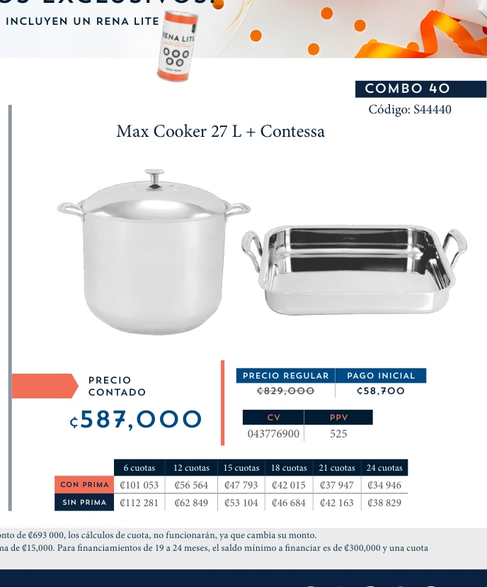 Olla a Presión 7 L + Cocina de Inducción IC-450