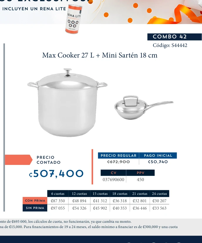 Max Cooker 27 L + Mini Sartén 18 cm