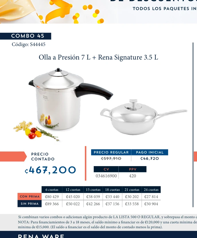 Olla a Presión 7 L + Rena Signature 3.5 L
