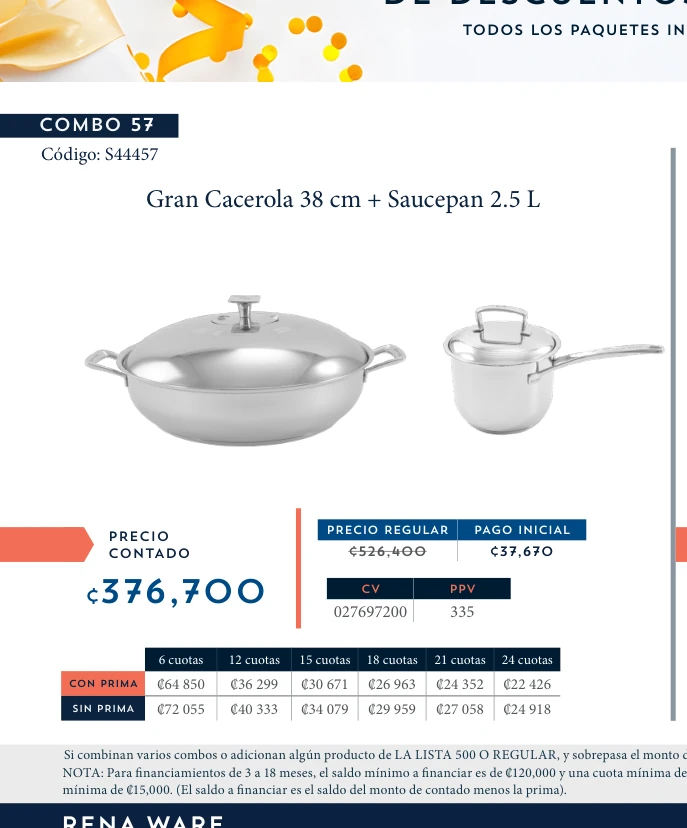 Gran Cacerola 38 cm + Saucepan 2.5 L