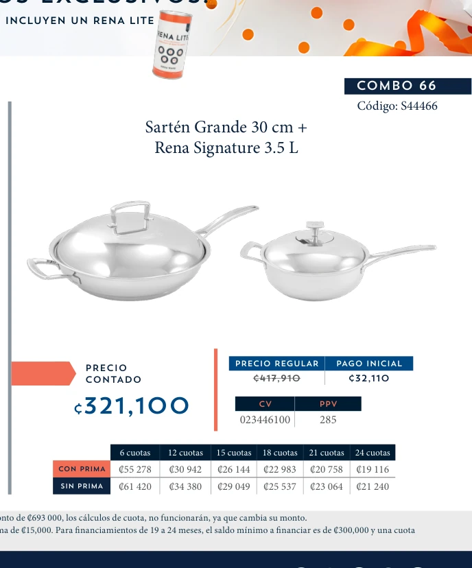 Juego de Cuchillos Serie Élite 16 piezas + Sartén Chef 30 cm
