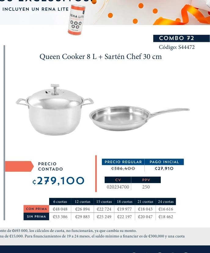 Princesa 34 cm + Rena Wok 34 cm + Juego de Espátulas