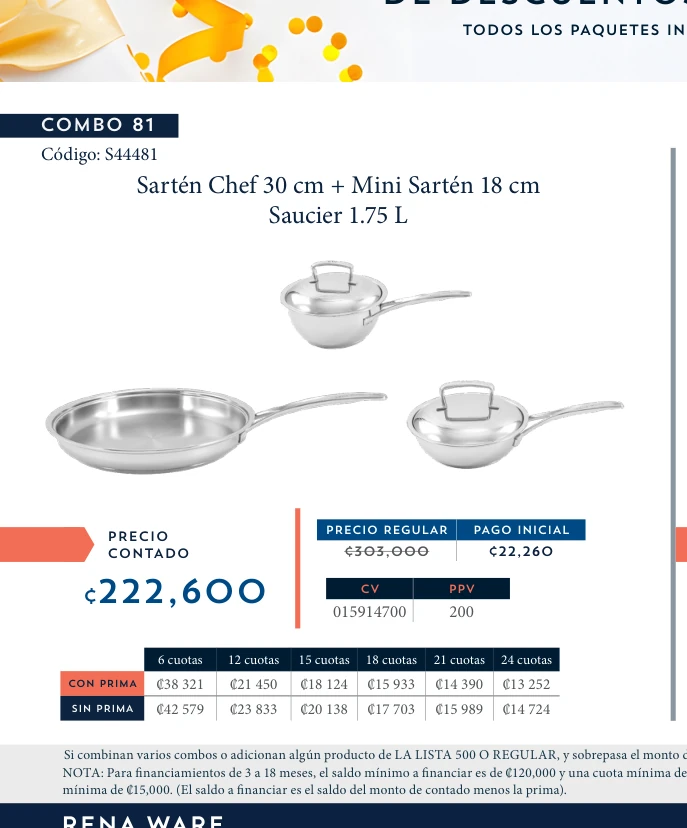 Sartén Chef 30 cm + Mini Sartén 18 cm